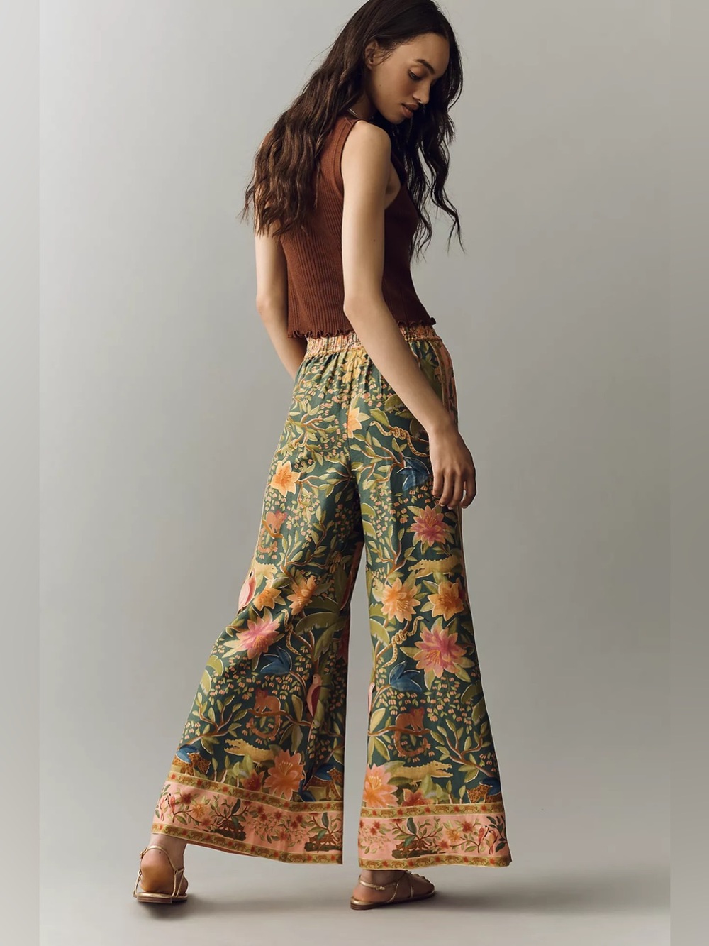 Farm Rio Linen Wide-Leg Pants - Picture 2 of 8